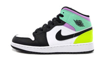 画像をギャラリービューアに読み込む, JORDAN BRAND AIR JORDAN 1 MID GS &quot;MICHAEL JORDAN&quot; WHITE/BLACK/VOLT/GREEN GLOW/VIOLET SHOCK 2