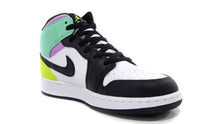 画像をギャラリービューアに読み込む, JORDAN BRAND AIR JORDAN 1 MID GS &quot;MICHAEL JORDAN&quot; WHITE/BLACK/VOLT/GREEN GLOW/VIOLET SHOCK 5