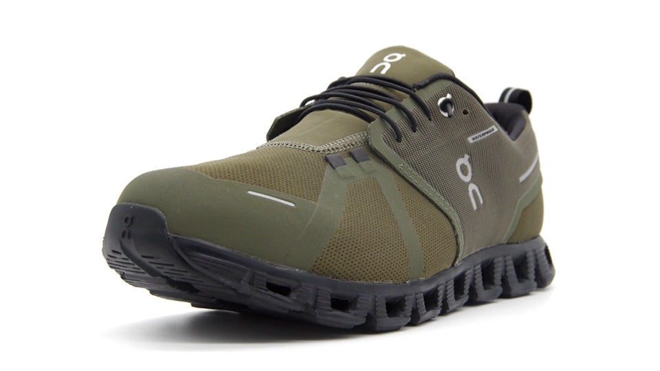 On CLOUD 5 WATERPROOF OLIVE/BLACK 1