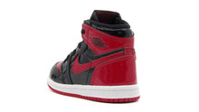 画像をギャラリービューアに読み込む, JORDAN BRAND JORDAN 1 RETRO HIGH OG TD &quot;PATENT BRED&quot; &quot;MICHAEL JORDAN&quot; BLACK/VARSITY RED/WHITE 2