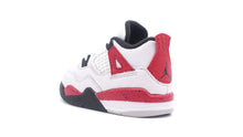 画像をギャラリービューアに読み込む, JORDAN BRAND JORDAN 4 RETRO TD &quot;RED CEMENT&quot; &quot;MICHAEL JORDAN&quot; WHITE/FIRE RED/BLACK/NEUTRAL GREY 2