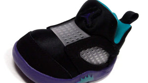 JORDAN BRAND JORDAN 5 RETRO LITTLE FLEX TD "BLACK GRAPE" "MICHAEL JORDAN" BLACK/NEW EMERALD/GRAPE ICE 6