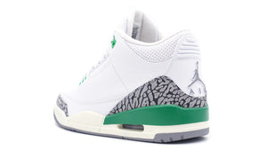 JORDAN BRAND (WMNS) AIR JORDAN 3 RETRO "LUCKY GREEN" "MICHAEL JORDAN" WHITE/VARSITY RED/LUCKY GREEN 2