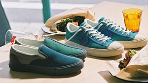 CONVERSE SKATEBOARDING BREAKSTAR SK SAYHELLO OX + "SAYHELLO" "+ SERIES" BLUE/GREEN/PURPLE 7