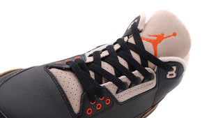 JORDAN BRAND AIR JORDAN 3 RETRO "DESERT ELEPHANT" "MICHAEL JORDAN" BLACK/RUSH ORANGE/FOSSIL STONE/SAIL 6