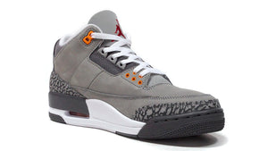 JORDAN BRAND AIR JORDAN 3 RETRO "COOL GREY" "MICHAEL JORDAN" SILVER/SPORT RED/LIGHT GRAPHITE/ORANGE PEEL/WHITE 5