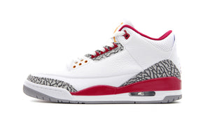 JORDAN BRAND AIR JORDAN 3 RETRO "CARDINAL RED" "MICHAEL JORDAN" WHITE/LIGHT CURRY/CARDINAL RED/CEMENT GREY 3