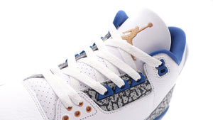 JORDAN BRAND AIR JORDAN 3 RETRO "WIZARDS" "MICHAEL JORDAN" WHITE/METALLIC COPPER/TRUE BLUE 6