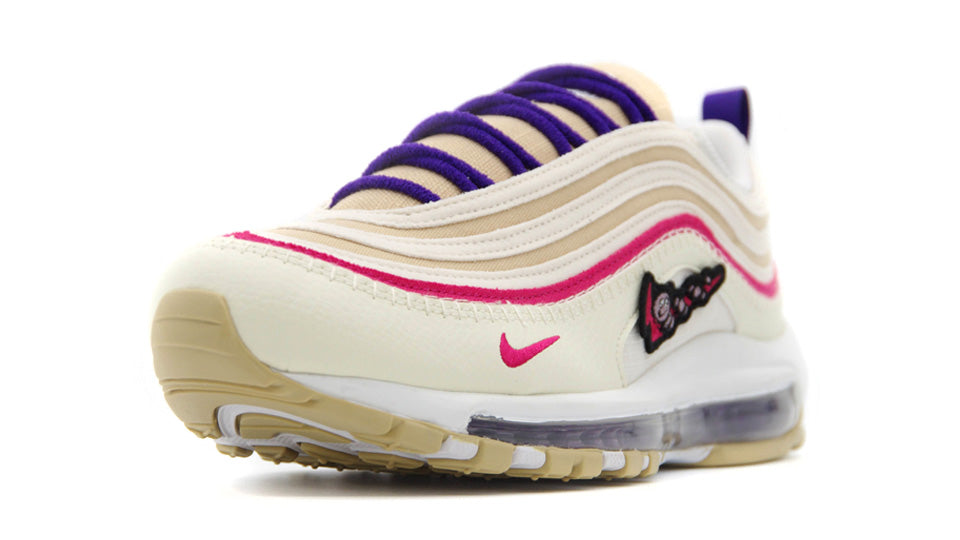 NIKE AIR MAX 97 SE AIR SPRUNG SESAME ELECTRO PURPLE COCONUT MILK PHANTOM WHITE RUSH PINK