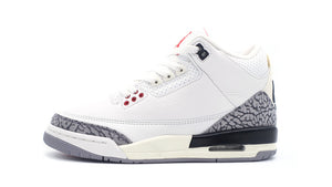 JORDAN BRAND AIR JORDAN 3 RETRO GS "WHITE CEMENT REIMAGINED" "MICHAEL JORDAN" SUMMIT WHITE/FIRE RED/BLACK/CEMENT GREY 3