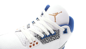 JORDAN BRAND AIR JORDAN 3 RETRO GS "WIZARDS" "MICHAEL JORDAN" WHITE/METALLIC COPPER/TRUE BLUE 6
