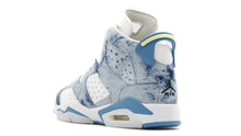 画像をギャラリービューアに読み込む, JORDAN BRAND AIR JORDAN 6 RETRO GS &quot;WASHED DENIM&quot; &quot;MICHAEL JORDAN&quot; WHITE/DUTCH BLUE/CITRON TINT/BLACK 2