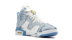 JORDAN BRAND AIR JORDAN 6 RETRO GS "WASHED DENIM" "MICHAEL JORDAN" WHITE/DUTCH BLUE/CITRON TINT/BLACK 5