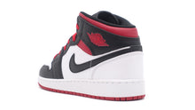 画像をギャラリービューアに読み込む, JORDAN BRAND AIR JORDAN 1 MID GS &quot;MICHAEL JORDAN&quot; WHITE/GIM RED/BLACK 2
