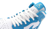 画像をギャラリービューアに読み込む, JORDAN BRAND AIR JORDAN 1 MID &quot;MICHAEL JORDAN&quot; AQUATONE/CELESTIAL GOLD/WHITE 6