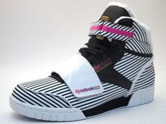 ミタスニーカーズ別注 Reebok EX-O-FIT HI S.G. STRAP MI 「mita sneakers別注」　WHT/BLK/STRIPE1
