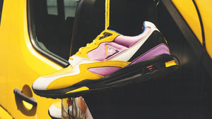 le coq sportif LCS R800 SHERUT "Made in FRANCE" "SNEAKERBOX" YELLOW/PURPLE/BLACK 7