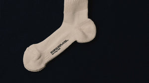 MARQUEE PLAYER HYBRID RIB SOCKS "Made in JAPAN" IVORY WHITE 3