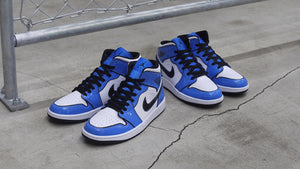 JORDAN BRAND AIR JORDAN 1 MID SE GS "SIGNAL BLUE" "MICHAEL JORDAN" SIGNAL BLUE/BLACK/WHITE/BLEU SIGNAL/BLANC/NOIR 7